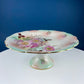 Vintage Shelley Footed Cake Stand. Hand Painted Porcelain Collectible Cake Serving Stand. Blue Bell Motif. Wedding Gift.