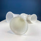 Set of Three, Fluted Milk Glass Vases.  Collection of White, Modern Style Vases of Varying Shapes and Sizes. Wedding Decor. White Home Decor
