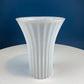 Set of Three, Fluted Milk Glass Vases.  Collection of White, Modern Style Vases of Varying Shapes and Sizes. Wedding Decor. White Home Decor