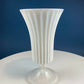 Set of Three, Fluted Milk Glass Vases.  Collection of White, Modern Style Vases of Varying Shapes and Sizes. Wedding Decor. White Home Decor