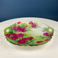 Antique 12" Serving or Decorative Plate. Hand Painted Pink Roses.  Dining Room Wall Decor or Collectible Display. Wedding Registry Gift.