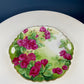 Antique Hand Painted Red Roses Serving or Decorative Plate. Luxurious Dining or Collectible Display. French Country Living. Wedding Gift.