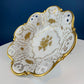 White and Gold Sango Porcelain, Georgetown Bowl. Wedding Band Pattern Porcelain Serving Dish.  Wedding Gift.