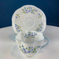 Vintage Shelley Footed Cake Stand. Hand Painted Porcelain Collectible Cake Serving Stand. Blue Bell Motif. Wedding Gift.