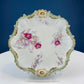 Oval Haviland Limoges Platter with Scalloped Edge. Stunning Porcelain Serving Dish. Wild Roses Motif. French Country. Serviceware.