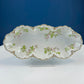 Oval Haviland Limoges Platter with Scalloped Edge. Stunning Porcelain Serving Dish. Wild Roses Motif. French Country. Serviceware.