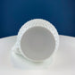 Milk Glass Hobnail Splash Vase. Fenton White Glass Flower Vase with Rims that Looks Like Splash. Collectible Vase. Wedding Gift.