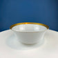White and Gold Sango Porcelain, Georgetown Bowl. Wedding Band Pattern Porcelain Serving Dish.  Wedding Gift.