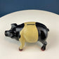 Vintage Cast Iron Piggy Bank. Black/White Metal Pig for Collecting Coins. Collectible Animal Shape Bank. Gift for Kids, Grandkids, Students