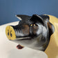 Vintage Cast Iron Piggy Bank. Black/White Metal Pig for Collecting Coins. Collectible Animal Shape Bank. Gift for Kids, Grandkids, Students