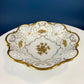 Antique Rosenthal Bowl: White & Gold Porcelain, Scalloped Rim