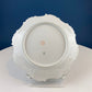 Antique Limoges Plate: Floral Roses, Indian Red Scalloped Rim