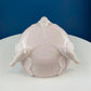 Vintage Shell Pink Jeanette Milk Glass Divided Serving Platter. Stunning 3-d Feather Motif. 6 Section Bowl.  Appetizers Condiments Fruit.