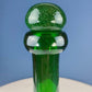 Dark Green Glass Decanter with Matching Stopper. Hand Blown Glass Carafe. Office Decor. Social Club Decor. Men Cave Accessory. Gift for Dad.