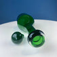 Dark Green Glass Decanter with Matching Stopper. Hand Blown Glass Carafe. Office Decor. Social Club Decor. Men Cave Accessory. Gift for Dad.