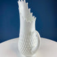 Milk Glass Hobnail Splash Vase. Fenton White Glass Flower Vase with Rims that Looks Like Splash. Collectible Vase. Wedding Gift.