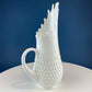 Milk Glass Hobnail Splash Vase. Fenton White Glass Flower Vase with Rims that Looks Like Splash. Collectible Vase. Wedding Gift.