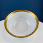 White and Gold Sango Porcelain, Georgetown Bowl. Wedding Band Pattern Porcelain Serving Dish.  Wedding Gift.