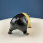 Vintage Cast Iron Piggy Bank. Black/White Metal Pig for Collecting Coins. Collectible Animal Shape Bank. Gift for Kids, Grandkids, Students