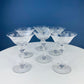 Vintage Tiffin Franciscan Champagne Stemware. Cherokee Rose Motif. Set of 8 Stunning Etched Champagne Glasses. Fine Dining. Fancy Barware.