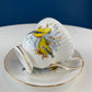Vintage Cup and Saucer with Yellow Birds. Queens's Fine Bone China. Birds of America. Pair of Finches. Gift of Love. Modern Farmhouse.