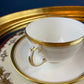 Coalport Elite White Cup and Saucer: Gold Rim Wedding Band China