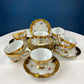 Gold Demitasse Tea Set: Prussian Hand-Painted Coffee/Tea Service for Two