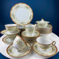 Noritake Dinner Set. Sheridan U.S. Design. 4 Dinner Plates, Large Oval Serving Bowl, 8 Cups & Saucers. Classic Minimal Look.