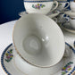 Noritake Dinner Set. Sheridan U.S. Design. 4 Dinner Plates, Large Oval Serving Bowl, 8 Cups & Saucers. Classic Minimal Look.