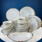 Classic Noritake Vintage Dinnerware. Beechmont Pattern. Small Rose Clusters with Black. Minimal Dining and Serving Set. Wedding Registry.
