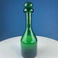 Dark Green Glass Decanter with Matching Stopper. Hand Blown Glass Carafe. Office Decor. Social Club Decor. Men Cave Accessory. Gift for Dad.