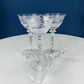 Tiffin Franciscan Sweet Wine Glasses. Set of Four Byzantine Etched Stemware. Floral Motif.
