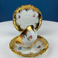 Gold Demitasse Tea Set: Prussian Hand-Painted Coffee/Tea Service for Two