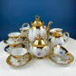 Gold Demitasse Tea Set: Prussian Hand-Painted Coffee/Tea Service for Two