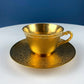Gold Cup and Saucer with Red Plate: Wheeling Germany, Omeco Czechoslovakia Tea Set
