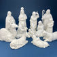 Porcelain Nativity Set. Christmas Fantasy Ltd Nativity Set. 9" Figurines. Seasonal Christmas Display. Beautifully Detailed.