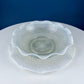 Vintage Moonstone Serving Set. Hobnail Large Bowl and Matching Plate. Salad or Fruit Bowl. Serving Platter. Modern Table Centerpiece.