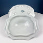 Antique Wedgwood Porcelain Tureen. Oval Soup Serving Dish with Black/White Motifs and Reliefs. Scalloped Edges. Family Dining. Holiday.