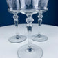 Vintage Etched Poppies Wine/Water Crystal Goblets. Mayfield by Tiffin Franciscan. Set of 7 Stunning Art Nouveau/Art Deco Stemware.