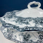 Antique Wedgwood Porcelain Tureen. Oval Soup Serving Dish with Black/White Motifs and Reliefs. Scalloped Edges. Family Dining. Holiday.