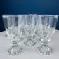 Anchor Hocking Water, Wine, Juice Goblets. Set of Six. Beaded Base. Berwick or Boopie Pattern. Mid C Modern Stemware. Dining Room Decor.