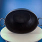 Extra Large Hand Pounded Copper Blackened Cauldron. Antique Hand Hammered Oval Scuttle for Wood Toys or Storage. Rustic Home Decor.
