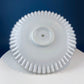Huge Vintage Fenton Silver Crest Milk Glass Sweets Serving Stand with Silver Handle. White Bakery Serving Dish with Clear Ruffled Edge.