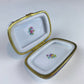 Tea Time Porcelain Limoges Box. Miniature Tea Setting, Tea/Coffee Pot & Cups with Floral Motif. Made in France. Highly Collectible.