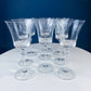 Crystal Water/Ice Tea Goblets with Ball Stem. Enchantress by Mikasa. Frosted Ball Shaped like Berries & Leaves. Set of 10. Beautiful Ping.