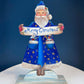 Two Large Hand-Painted on Wood German Santas or Elves. Rare Belsnickles in Traditional Folk  Dress. Nordic Christmas Decor. Home Retail Display.