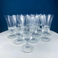 Crystal Water/Ice Tea Goblets with Ball Stem. Enchantress by Mikasa. Frosted Ball Shaped like Berries & Leaves. Set of 10. Beautiful Ping.
