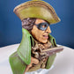 Vintage Chalkware Heads of Pirate with Parrot and Highwayman with Pistol. Life Like Caricatures of Pirate & Bandit. Wall Hangings/Wall Art.