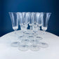 Laura by Rogaska Crystal Water/Iced Tea Goblets. Miller Rogaska Etched on each Glass. Frosted Flower Stem. Stunning Ping. Holiday Celeb.