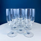 Laura by Rogaska Crystal Water/Iced Tea Goblets. Miller Rogaska Etched on each Glass. Frosted Flower Stem. Stunning Ping. Holiday Celeb.